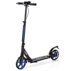 Northix Nastavljiv otroški skuter, zložljiv, 200 mm PU kolesa - črno-modra