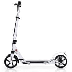 Northix Nastavljiv otroški skuter, zložljiv z zvončkom in trakom, bel