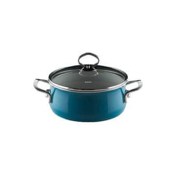 Riess aquamarin Topf 4 L morsko emajliran lonček s pokrovom