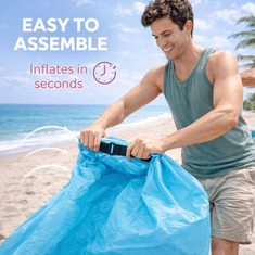 VIVVA® Prenosna napihljiva ležalka 180 cm za odrasle in otroke | COMFYAIR Modra