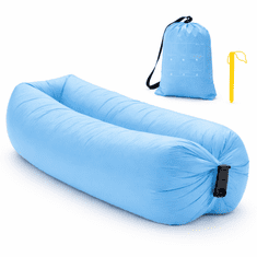 VIVVA® Prenosna napihljiva ležalka 180 cm za odrasle in otroke | COMFYAIR Modra