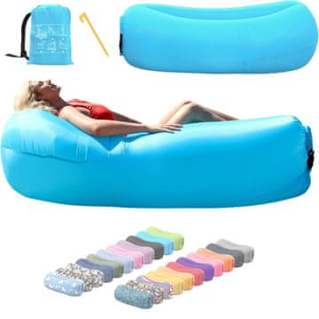 VIVVA® Prenosna napihljiva ležalka 180 cm za odrasle in otroke | COMFYAIR