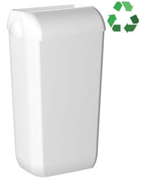 SAPHO ECOLORED Stenski Koš za Odpadke 23L, ABS, Soft Touch Pokrov, Bela