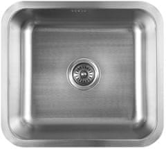 AQUALINE Elegantni vgradni kuhinjski umivalnik iz nerjavečega jekla 50x18x45cm