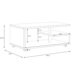 Fort Klubska mizica BAILEY (bela)