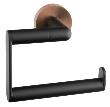 SAPHO LARISSA Črno/Bakreno Mat Držalo za Toaletni Papir - Elegantna Kopalniška Oprema