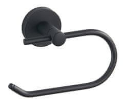 AQUALINE AQUALINE SAMBA Črno Toaletno Držalo - Okrogla Oblika, Češkanje Montaža