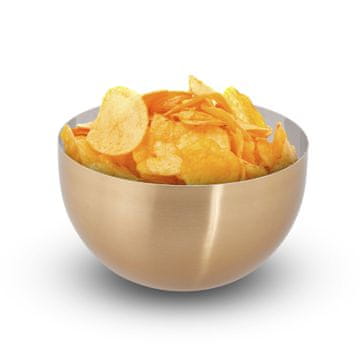 Northix Moderna servirna skleda zlata/srebrna nerjaveče jeklo okrogla