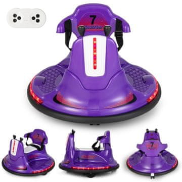 Northix 6V Otroški Odbijač z Daljinskim Upravljalnikom, Glasbo in LED Lučmi - Vijolična