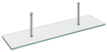 SAPHO Kromirana stenska polica s stekleno površino 60 cm