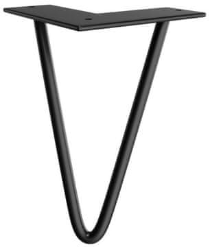 SAPHO Črna mat podporna nožica, višina 200mm, liti marmor