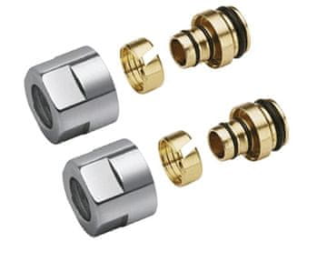 SAPHO Kromirano stensko svorno 1/2" za Alupex 16mm z dizajnerskim termostatom