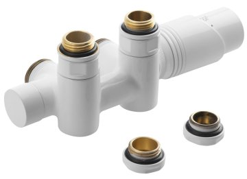 Bruckner WICHER COMBI termostatski komplet za sredinsko povezavo, 50 mm, bela
