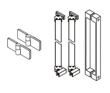 Gelco TRINITY Komponenta za Leva Vrata s Stransko Steno, Črna Mat - GELCO