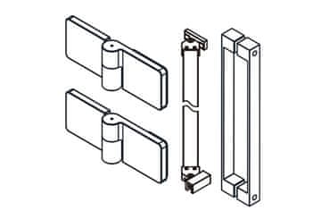 Gelco TRINITY Nikna vrata komponenta, prilegajoča krom kotna izvedba