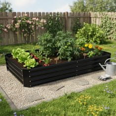 Aga Dvignjena greda 180x90x30 cm pocinkano jeklo Črna