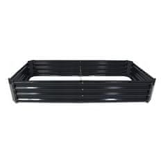 Aga Dvignjena greda 180x90x30 cm pocinkano jeklo Črna