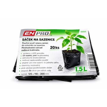 Enpro Vrečka za sadike 1,5 L, 125 x 110 x 200 mm, 20 kosov