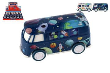Teddies Avtobus vesolje iz plastike 13 cm na vztrajniku