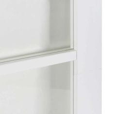 Vidaxl Drsna vrata Bela 61 x 198,5 cm Trden borov les in steklo