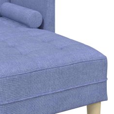 Vidaxl Kavčna garnitura z blazino Jeans modra Poliester