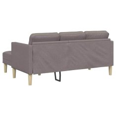 Vidaxl Kavčna garnitura z blazino Taupe Poliester
