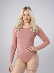 LEAFLETIC Ženski dolg Rokav Bodysuit z Gumbi, L