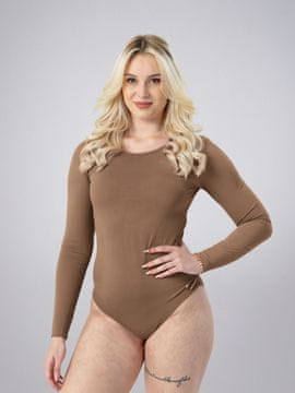 LEAFLETIC Ženski dolg Rokav Bodysuit z Gumbi