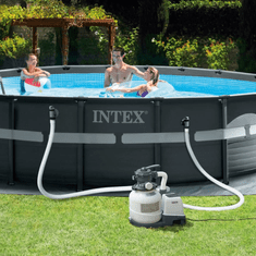 Intex 26330NP bazen Ultra Frame 549 × 132 cm, peščena črpalka, lestev