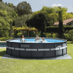 Intex 26330NP bazen Ultra Frame 549 × 132 cm, peščena črpalka, lestev