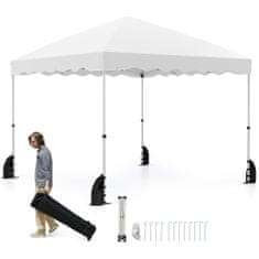 Northix 3 x 3 m vodoodporen pop-up paviljon, nastavljiva višina, prenosna torba na kolesih