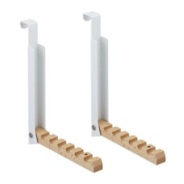 Northix Obešalnik za oblačila za zložljiva vrata komplet 2 kom kovina les