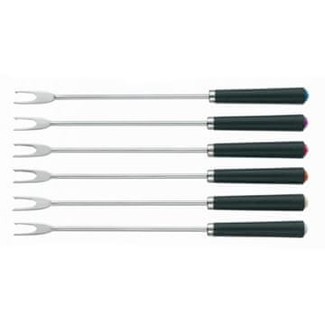 Kela Vilice za fondue KL-79313 MORENA 6pcs stainless steel, black plastic