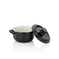 Kela Posoda za serviranje in peko KL-15289 Malin ceramic light gray with lid 9.5cm 14.0cm