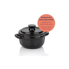 Kela Posoda za serviranje in peko KL-11928 Malin ceramic black with lid 9.5 cm 14.0 cm