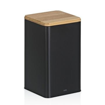 Kela Posoda za hrano KL-17889 storage Kiril metal black 11.5x11.5x19.0cm 1.6l