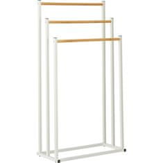 Ostatní Stojalo za brisače KO-C80653870 Towel rack metal white with bamboo