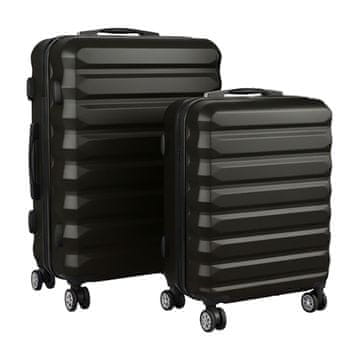 Northix 2-delni komplet trde lupine s kolesi, ABS material, teleskopski ročaj, kombinirana ključavnica