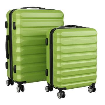 Northix 2-delni komplet trde lupine s kolesi, ABS material, teleskopski ročaj, kombinirana ključavnica