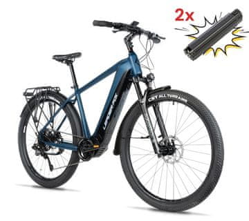 Leader Fox E-KOLO BARNET TREKING GENT 28", HLINIK, MODRA MAT, M510 MOTOR, 720 Wh BATERIJA