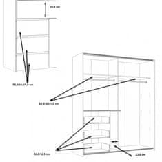 Fort Garderobna omara WINN 2 W2QS823E71 (hrast/temno siva)
