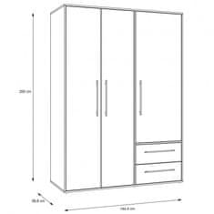 Fort Garderobna omara MOKKARIS MKSS833 (bela)