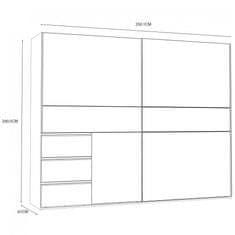 Fort Garderobna omara WINN 2 W2QS52332 (bela)