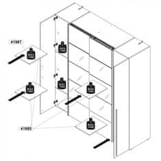 Fort Garderobna omara NARAGO NRGS32512 (bela)