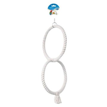 Duvo+ Bombaž za ptice igrače. Krogi 2 + 2 x 17 x 50 cm