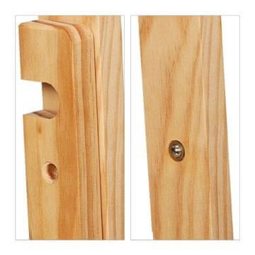 Northix Stojalo za oblačila z polico za čevlje lesena zložljiva zasnova