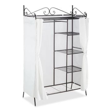 Northix Obešalnik za oblačila COUNTRY kovinski z blazinami in 5 policami