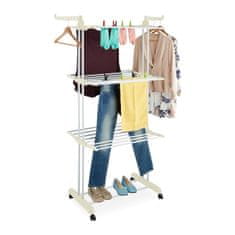 Northix Stojalo za sušenje perila s kolesi in zložljivimi krili, 4 nivoji