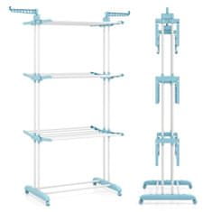 Northix 4-nivojsko zložljivo stojalo za sušenje perila z vrtljivimi krili, kovinsko