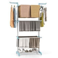 Northix 4-nivojsko zložljivo stojalo za sušenje perila z vrtljivimi krili, kovinsko